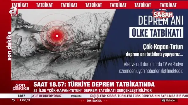 Türkiye'de bir ilk! 81 ilde saat 18.57'de 'Çök, kapan, tutun' tatbikatı | Video