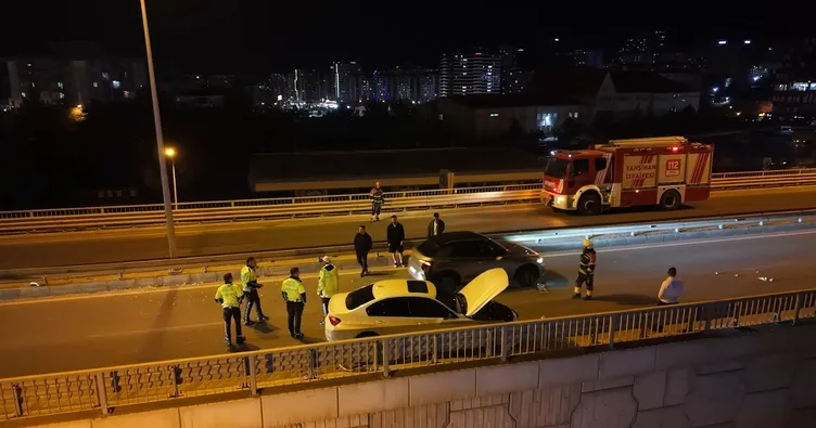 Köprüde feci kaza: 2 yaralı!