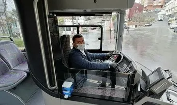 Özel Halk otobüsü şoföründen korona virüs mücadelesinde örnek davranış