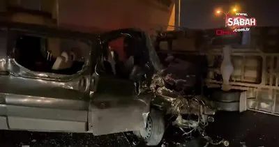Esenler’de minibüsün çarptığı kamyon devrildi: 3 yaralı | Video