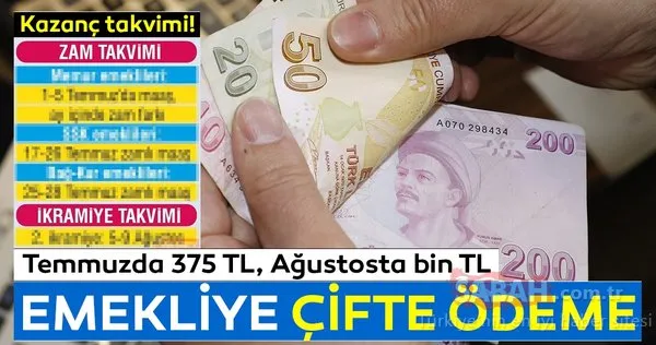 Emekli için Temmuz’da 375 TL zam, Ağustos’ta bin TL ikramiye! İşte 2019 güncel emekli maaşları
