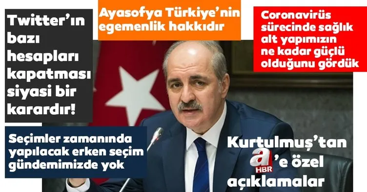 Numan Kurtulmuş: Ayasofya Türkiye'nin egemenlik hakkıdır