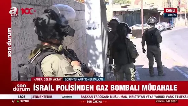 Mescid-i Aksa'da 4. Cuma! İsrail polisinden gaz bombalı müdahale | Video