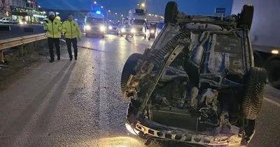 Kırıkkale’de otomobil takla attı, sürücü ölümden döndü