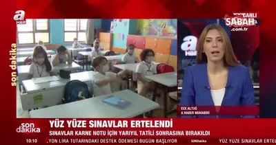 Son dakika! Milli Eğitim Bakanı Ziya Selçuk açıkladı: Yüz yüze sınavlar ertelendi | Video