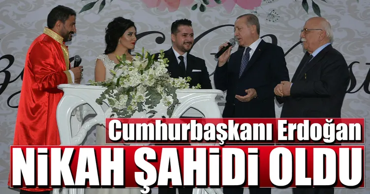 Cumhurbaşkanı Erdoğan, nikah şahidi oldu