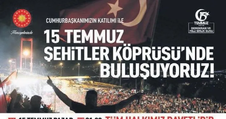 Başkan Erdoğan büyük yürüyüşe katılacak