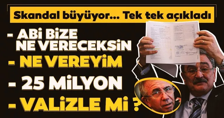 CHP eski milletvekili Sinan Aygün'den Mansur Yavaş için şok açıklamalar: Abi bize ne vereceksin