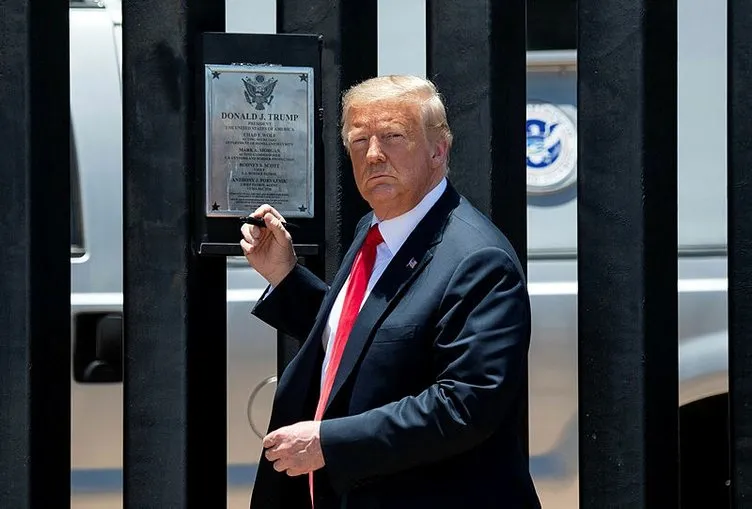 ABD-Meksika sınırını ziyaret eden Trump’tan ilginç açıklamalar!  Bu duvar Covid-19’u bile durdurdur