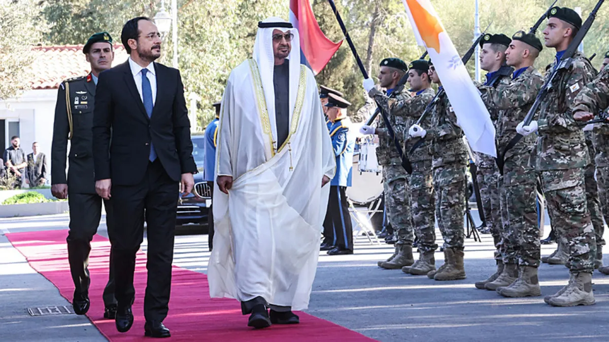 BAE Devlet Başkanı Al Nahyan, GKRY’yi ziyaret etti BAE Devlet Başkanı Al Nahyan, GKRY’yi ziyaret etti