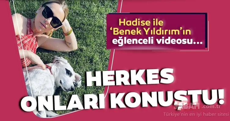 Şarkıcı Hadise sevgilisi Kaan Yıldırım’ın köpeği Benek ile film keyfi yaptı... Hadise’nin Benek Yıldırım adı ile açtığı hesaptan paylaştığı eğlenceli video sosyal medyayı salladı...