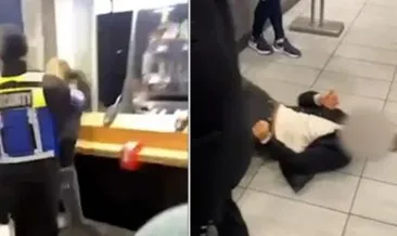 İngiltere’de şoke eden saldırı! Fast food zincirinde kadın müşteriyi yerlerde sürüklediler