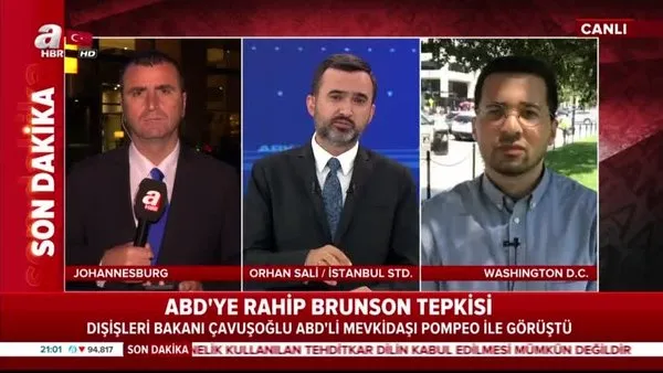 ABD'ye rahip Brunson tepkisi