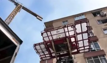 İstanbul'da kolonları patlayan 96 dairelik 37 yıllık site mühürlenip tahliye edildi #istanbul