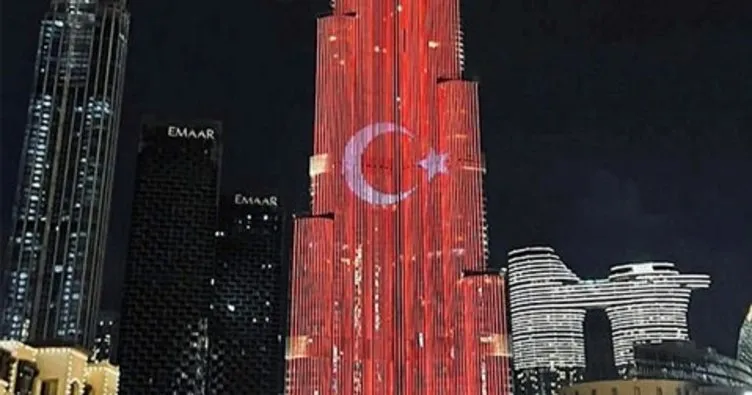 BAE’de Başkan Erdoğan için hazırlık yapıldı! Dünyanın en yüksek binası Burj Khalifa’ya Türk Bayrağı yansıtıldı