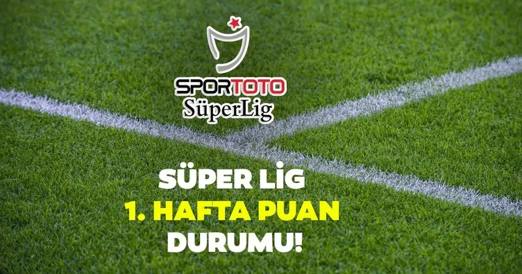 Süper Lig Puan Durumu: TFF ile Süper Lig 1. Hafta puan durumu tablosu, maç sonuçları ve 2. Hafta fikstürü