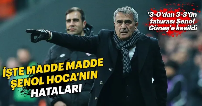 Beşiktaş’ta derbinin faturası Şenol Güneş’e kesildi!
