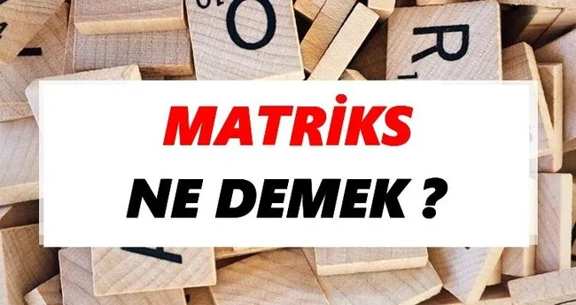 Matriks Ne Demek? TDK’ya Göre Matriks Sözlük Anlamı Nedir?