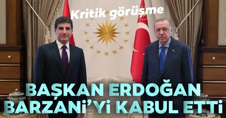 Son dakika: Başkan Erdoğan IKBY Başkanı Barzani’yi kabul etti
