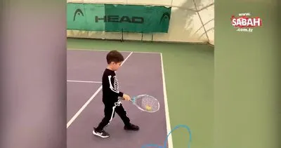 Fahriye Evcen oğluyla tenis oynadı! İşte Fahriye Evcen’in Karan’la keyifli anları! | Video