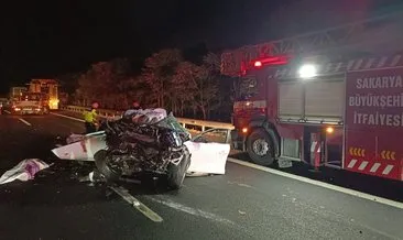 Sakarya'da kazaya karışan araç hurda yığınına döndü: 1 ölü, 1 yaralı! #istanbul