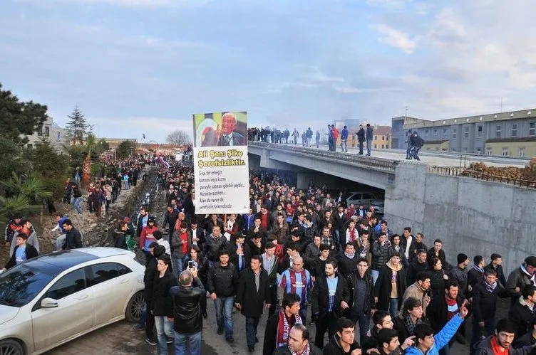 Trabzonspor taraftarından şike protestosu