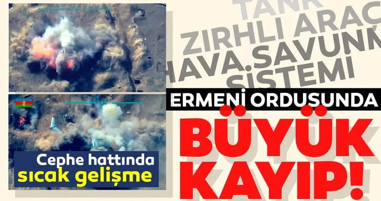 Azerbaycan-Ermenistan cephe hattında son dakika gelişme! Ermenistan'a ait yüzlerce tank ve zırhlı araç imha edildi