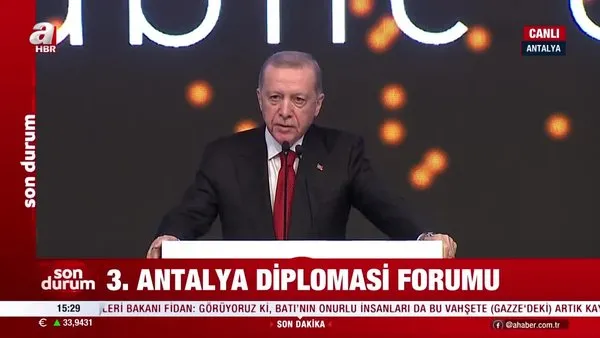 Başkan Erdoğan'dan Antalya'dan dünyaya net mesaj: 