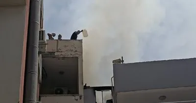 Nusaybin’de apartmanın damında çıkan yangın paniğe neden oldu #mardin
