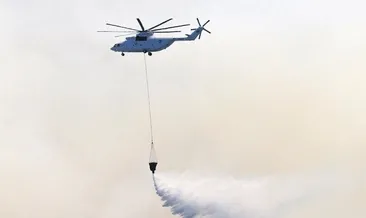 Helikopter saatte 20 ton uçak 8 ton su ikmali yapıyor