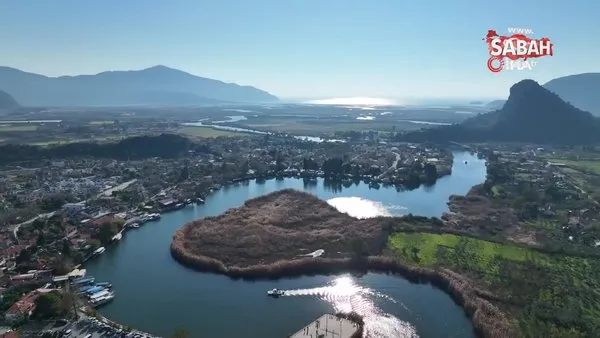 Dalyan Kanalı'nın mest eden manzarası böyle görüntülendi | Video