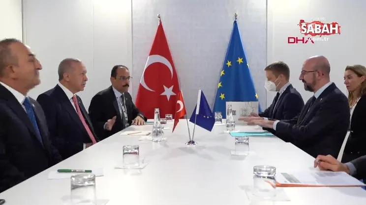 Cumhurbaşkanı Erdoğan, AB Konseyi Başkanı Michel ile görüştü | Video