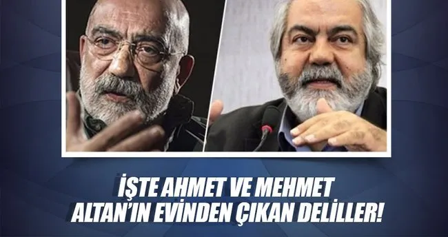 İşte Ahmet ve Mehmet Altan’ın evinden çıkan deliller!