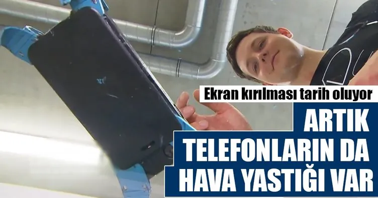 Telefon düşerken hava yastığı açılıyor