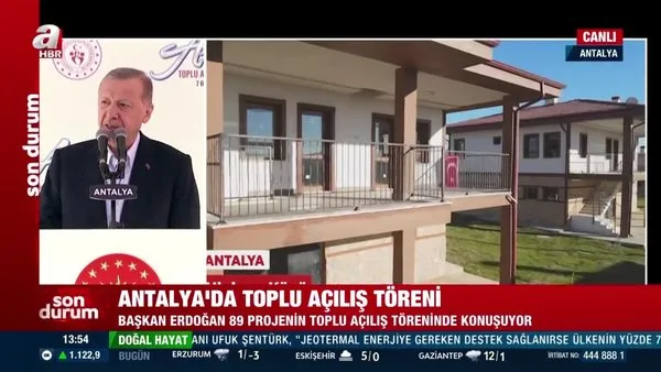 Son Dakika: Başkan Erdoğan’dan Antalya’da Toplu Açılış Töreni’nde önemli açıklamalar | Video