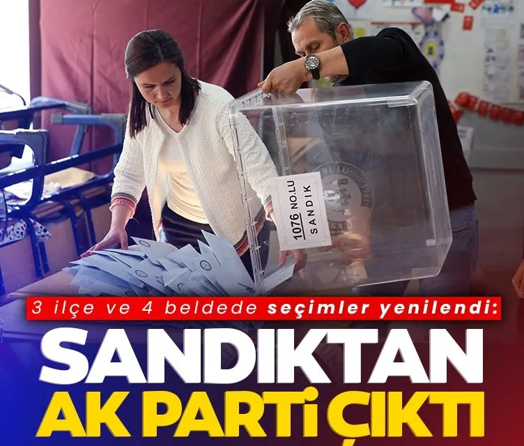 3 ilçe ve 4 beldede seçimler yenilendi! Sandıktan AK Parti çıktı