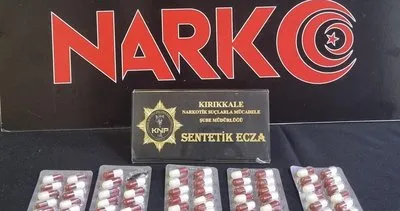 65 sentetik hapla yakalandı! Tutuklandı #kirikkale