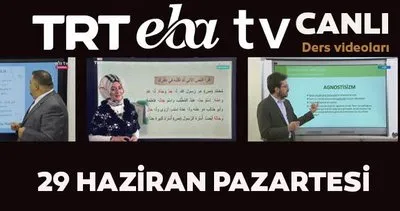TRT EBA TV izle! 29 Haziran Pazartesi Ortaokul, İlkokul, Lise dersleri ’Uzaktan Eğitim’ canlı yayın | Video