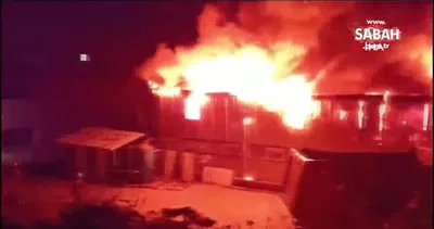 Beylikdüzü’nde sanayi sitesinde korkutan yangın: Üretim tesisi alev alev yandı | Video