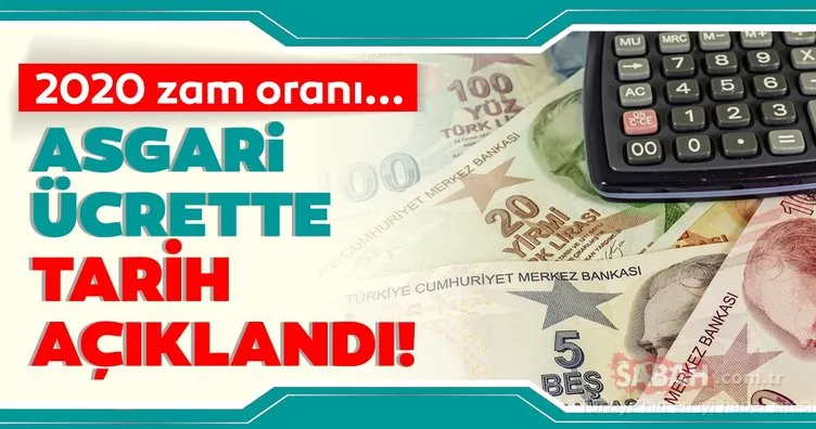 Son dakika haberi: Asgari ücret zam oranı için tarih açıklandı! Ocak 2020 asgari ücret zammı miktarı belli oldu mu?