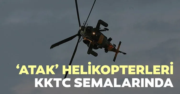 ‘Atak’ helikopterleri KKTC semalarında