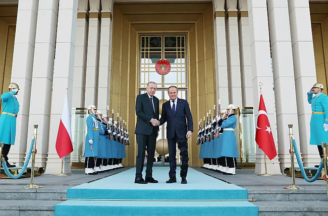 Başkan Erdoğan Polonya Başbakanı Tusk'ı resmi törenle karşıladı