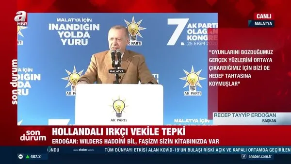Cumhurbaşkanı Erdoğan'dan Malatya'da AK Parti İl Kongresi'de önemli açıklamalar | Video