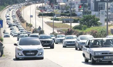 Dönüş yolunda yoğun trafik #bolu