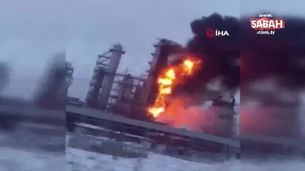 Ukrayna'dan Rusya'ya İHA saldırısı: 2 tesiste yangın çıktı | Video