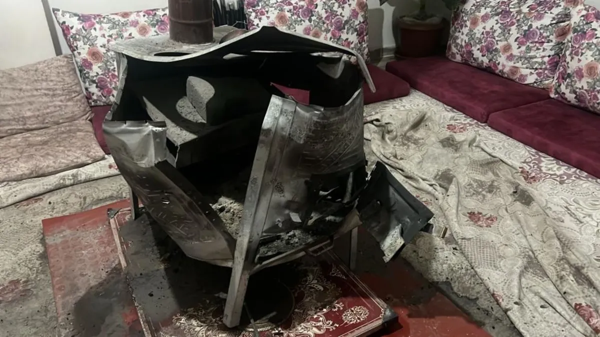 Hakkari'de odun sobasında patlama! Facianın eşiğinden döndüler…