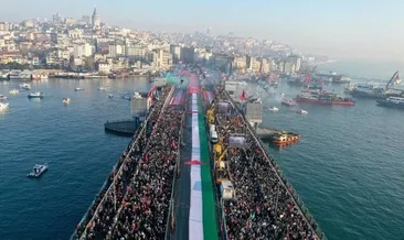 Galata Köprüsü’nde Filistin için büyük yürüyüş! Türkiye 1 Ocak’ta tek yürek olacak