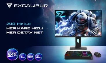 Excalibur’un yeni nesil 2K 240 Hz monitörü oyun ve profesyonel kullanım için tasarlandı