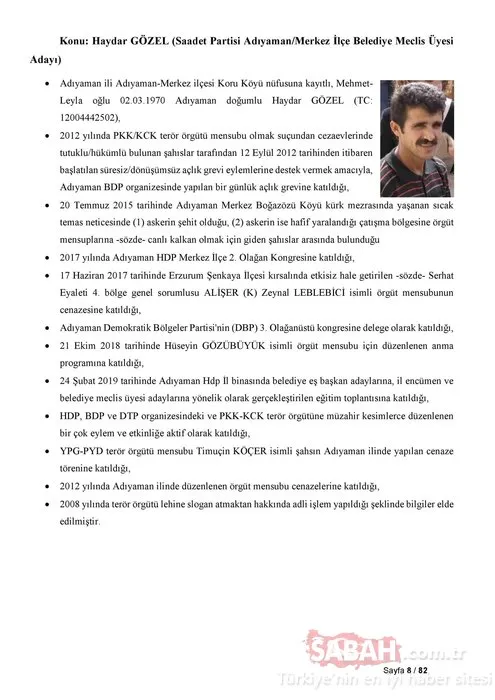 İşte Saadet Partisi'nin listelerindeki PKK'lı adaylar!