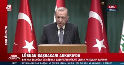 Son dakika: Başkan Erdoğan ile Lübnan Başbakanı Mikati ortak açıklama yaptı | Video